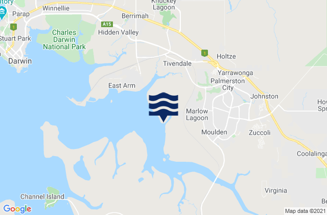 Mappa delle maree di Palmerston, Australia