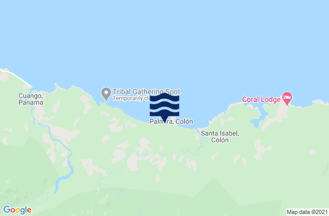 Mappa delle maree di Palmira, Panama
