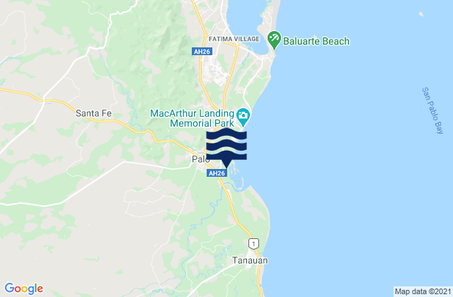 Mappa delle maree di Palo, Philippines