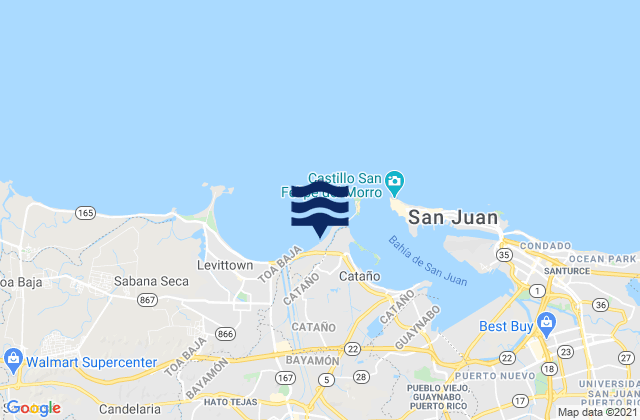 Mappa delle maree di Palo Seco Barrio, Puerto Rico