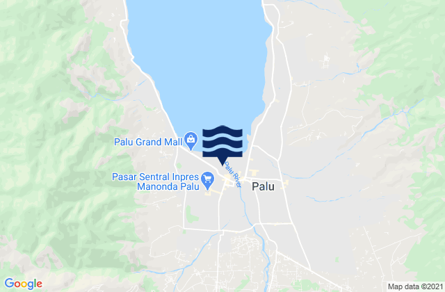 Mappa delle maree di Palu, Indonesia