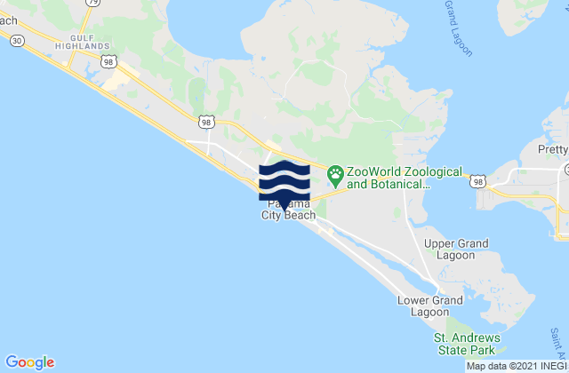 Mappa delle maree di Panama City Beach, United States