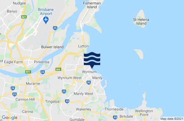 Mappa delle maree di Pandanus Beach, Australia