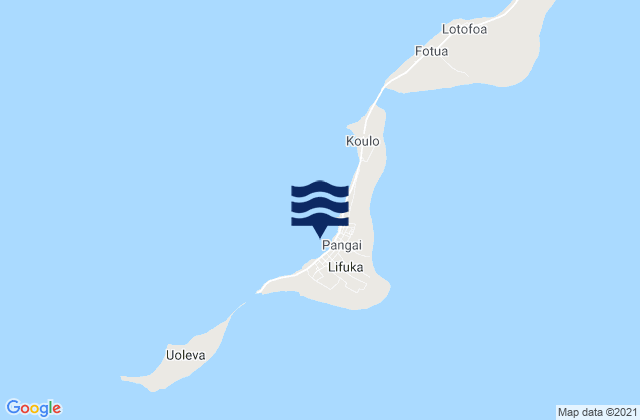 Mappa delle maree di Pangai, Tonga