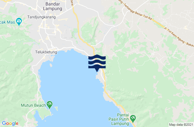 Mappa delle maree di Panjang, Indonesia