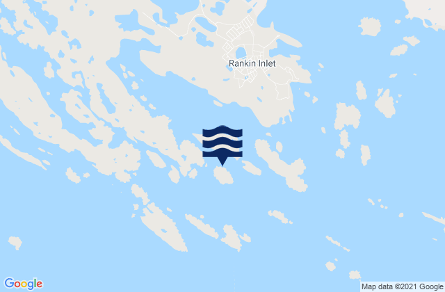 Mappa delle maree di Panorama Island, Canada