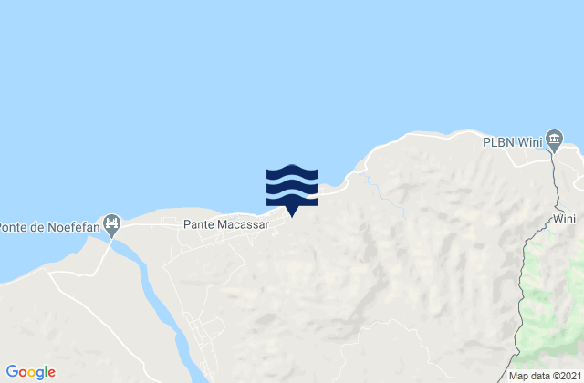 Mappa delle maree di Pante Makasar, Timor Leste