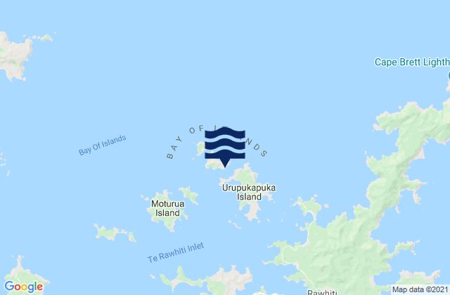 Mappa delle maree di Paradise Bay (Oneura Bay), New Zealand