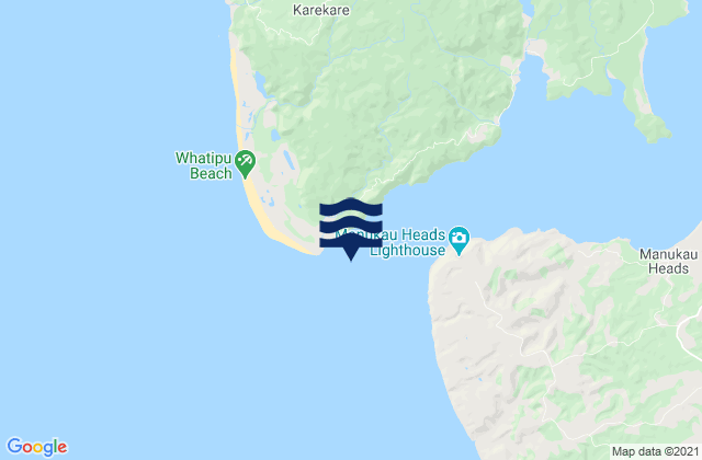 Mappa delle maree di Paratutae Island, New Zealand