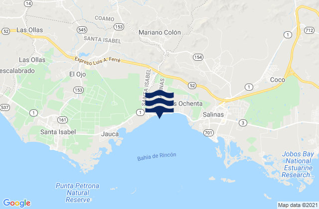 Mappa delle maree di Parcelas Peñuelas, Puerto Rico