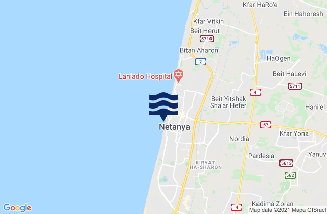 Mappa delle maree di Pardesiyya, Israel