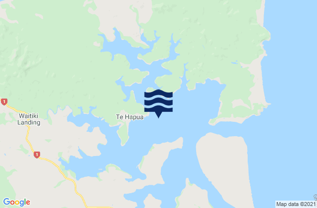Mappa delle maree di Parengarenga Harbour, New Zealand