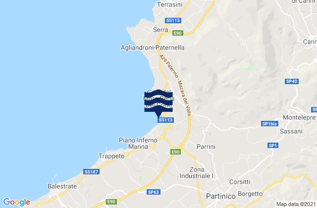 Mappa delle maree di Partinico, Italy