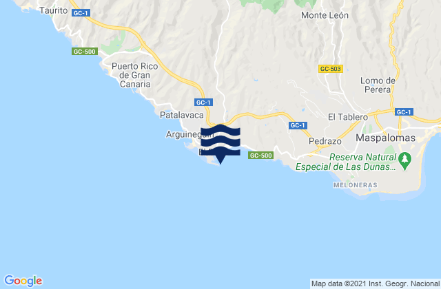 Mappa delle maree di Pasito Blanco (Gran Canaria), Spain