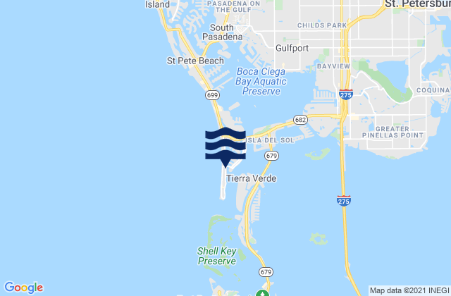 Mappa delle maree di Pass-a-Grille Beach, United States