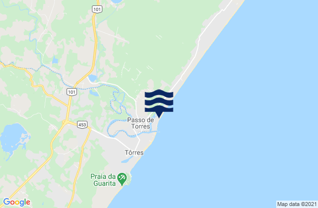 Mappa delle maree di Passo de Torres, Brazil
