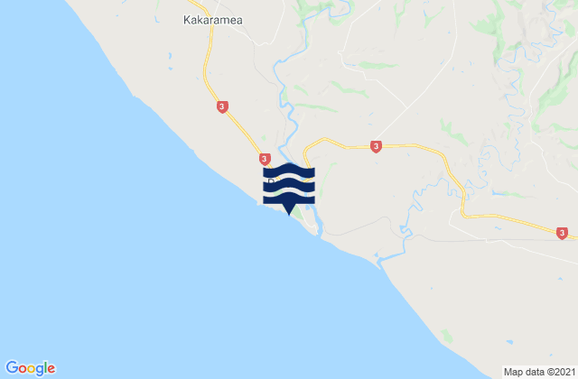 Mappa delle maree di Patea, New Zealand