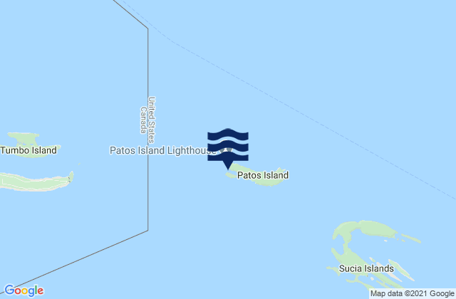 Mappa delle maree di Patos Island Wharf, United States