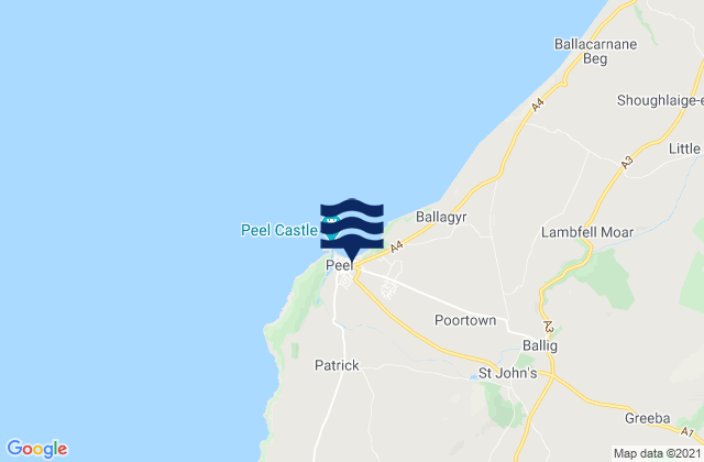 Mappa delle maree di Patrick, Isle of Man