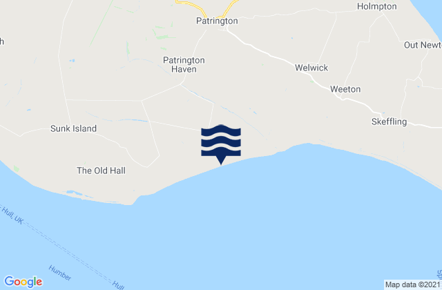 Mappa delle maree di Patrington, United Kingdom