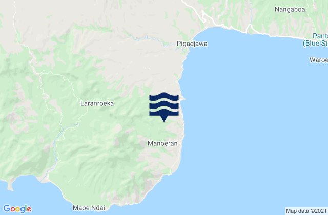 Mappa delle maree di Pau, Indonesia