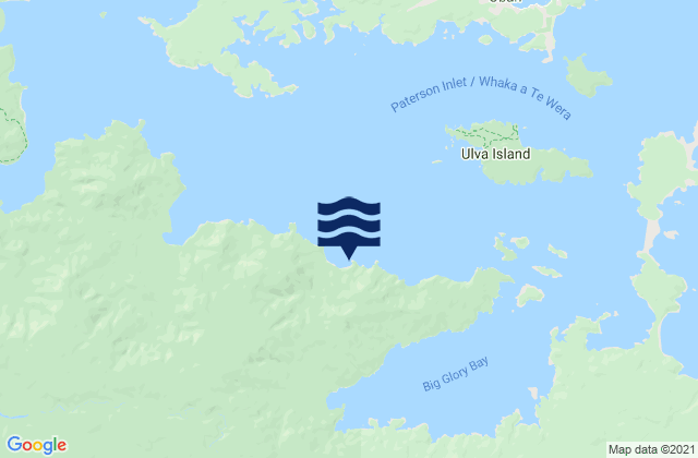 Mappa delle maree di Paua Beach, New Zealand