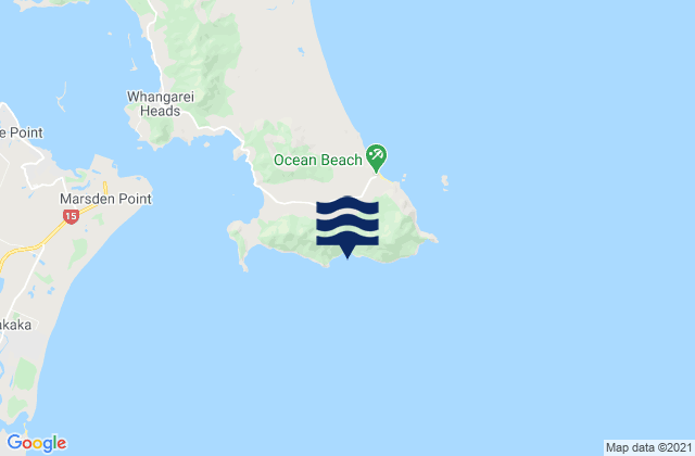 Mappa delle maree di Peach Cove, New Zealand
