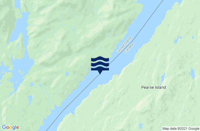 Mappa delle maree di Pearse Canal, Canada