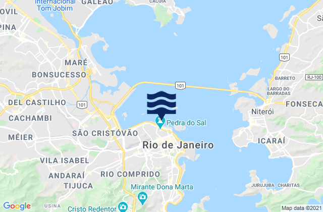 Mappa delle maree di Pedra do Sal, Brazil