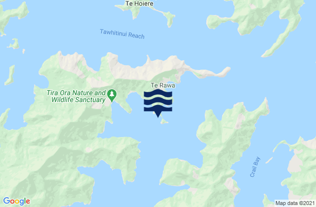 Mappa delle maree di Pelorus Sound, New Zealand