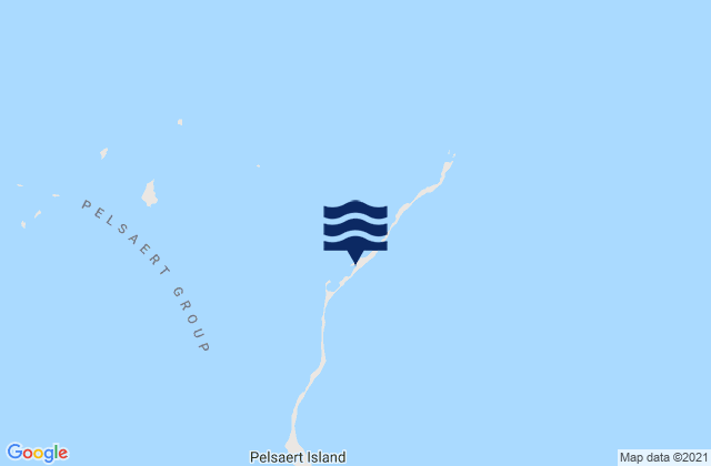 Mappa delle maree di Pelsaert Island, Australia