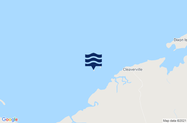 Mappa delle maree di Pemberton Island, Australia
