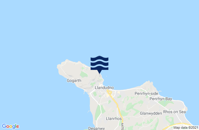 Mappa delle maree di Pen Trwyn, United Kingdom