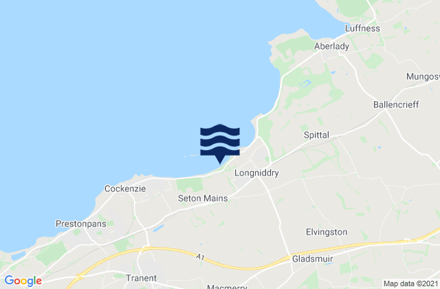 Mappa delle maree di Pencaitland, United Kingdom