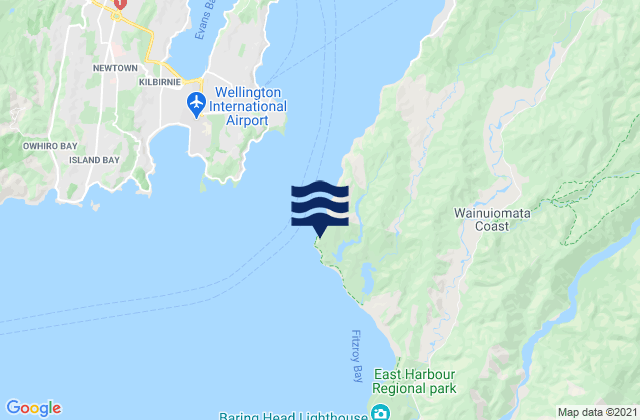 Mappa delle maree di Pencarrow Lighthouse, New Zealand