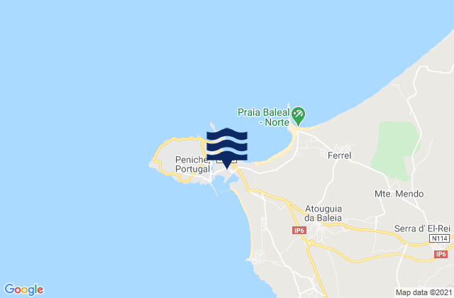 Mappa delle maree di Peniche, Portugal