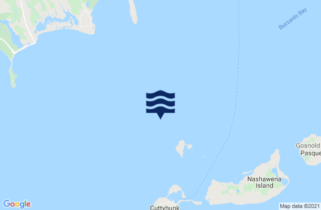 Mappa delle maree di Penikese Island 0.8 mile northwest of, United States