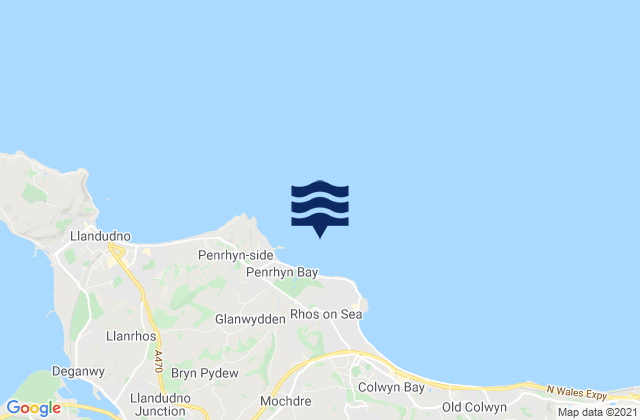 Mappa delle maree di Penrhyn Bay, United Kingdom