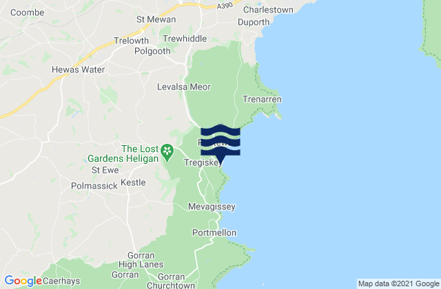Mappa delle maree di Pentewan Beach, United Kingdom