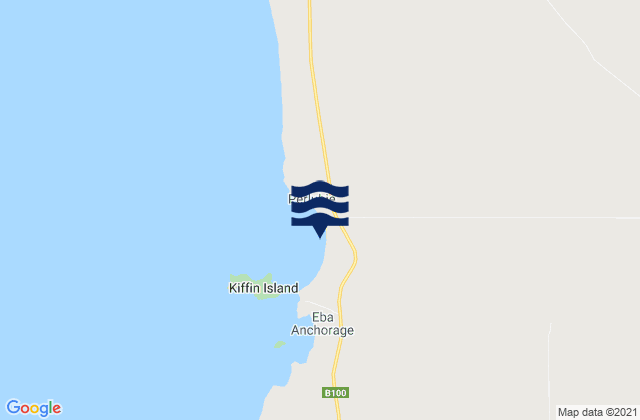 Mappa delle maree di Perlubie Beach, Australia