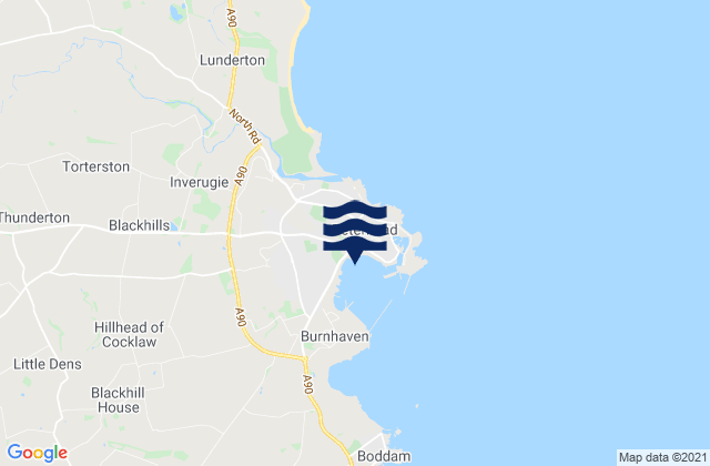 Mappa delle maree di Peterhead Lido Beach, United Kingdom