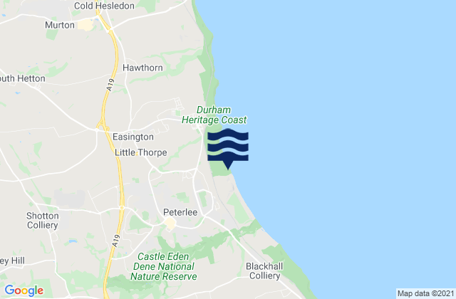 Mappa delle maree di Peterlee, United Kingdom