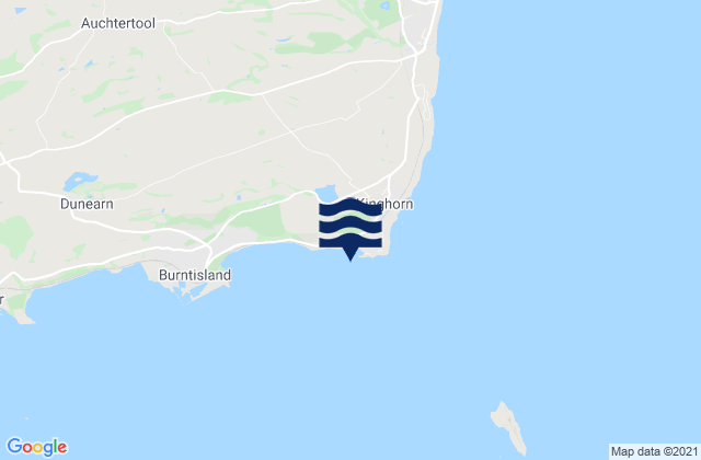 Mappa delle maree di Pettycur Bay Beach, United Kingdom