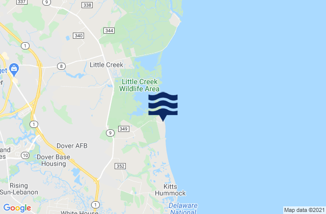 Mappa delle maree di Pickering Beach, United States