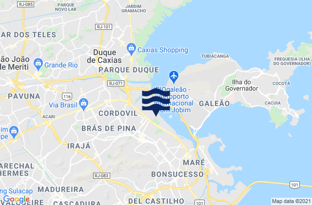 Mappa delle maree di Pico da Barra, Brazil