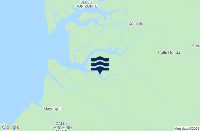 Mappa delle maree di Pico de Loro, Colombia