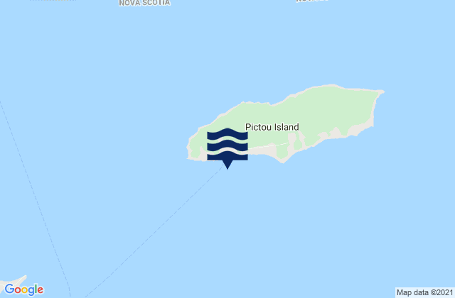 Mappa delle maree di Pictou Island, Canada