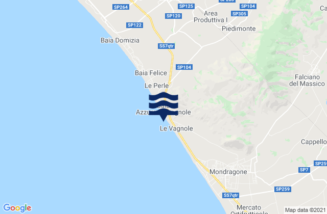 Mappa delle maree di Piedimonte, Italy