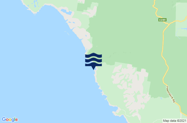 Mappa delle maree di Pieman River, Australia