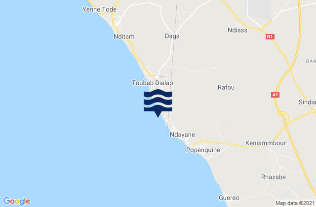 Mappa delle maree di Piere de Lisse, Senegal